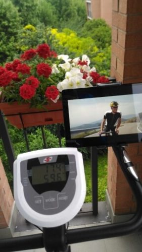 ALLHAP Peloton Phone/Tablet Holder , Indoor Cycling Bike Mount, 360 Swivel Stand for 4-12" Tablets/Cell Phones photo review