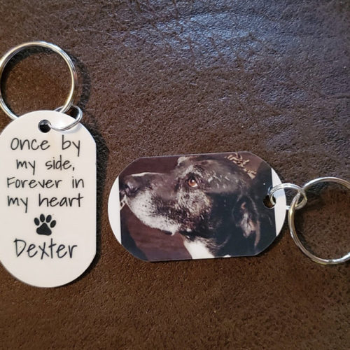 Once by my side, Forever in my Heart - Pet Remembrance Keychain - Pet Loss Gift - Pet Sympathy Gift - Dog Photo Keychain - Dog Memorial Gift photo review