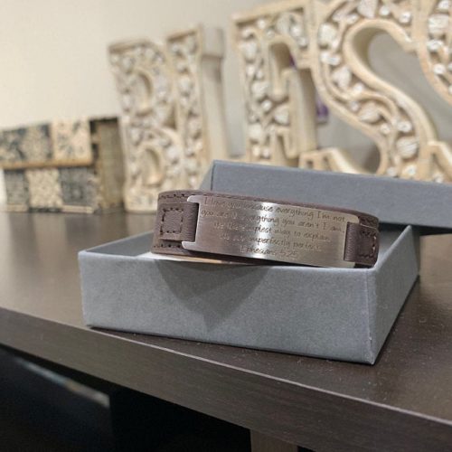 Men's Leather Bracelet Personalized photo review