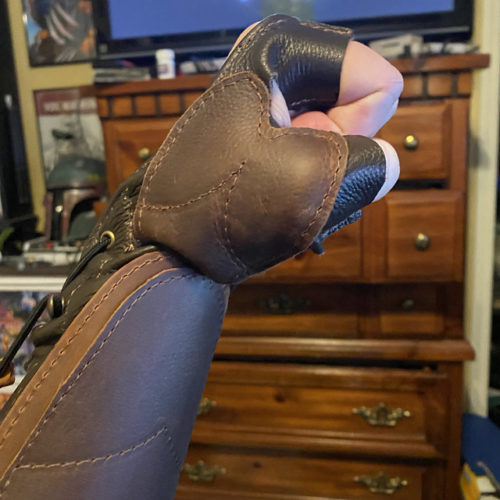 Leather Arm Guard and 3 Finger Tab - Left Hand - Medium to Large photo review