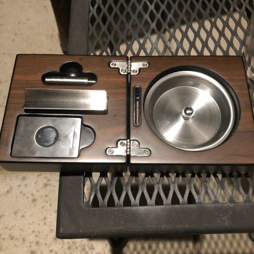 Cigar Ashtray Personalized with Guillotine Cigar Cutter - Gifts for men -Grandfather, Christmas - Wedding - Anniversary - Engraved Ash Tray photo review