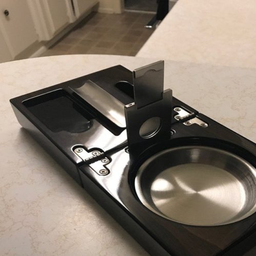 Cigar Ashtray Personalized with Guillotine Cigar Cutter - Gifts for men -Grandfather, Christmas - Wedding - Anniversary - Engraved Ash Tray photo review