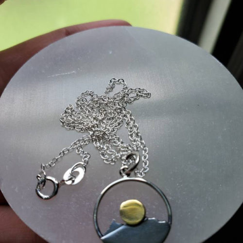 Mountain Necklace - Sterling Silver Necklace for Woman - Outdoor Wanderlust Jewelry photo review