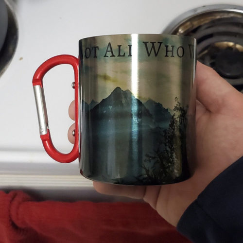 Not All Who Wander Are Lost Rock Climbing Mug, Hiking Gift, Campfire Mug, Gift For Men, Christmas Gift For Men photo review