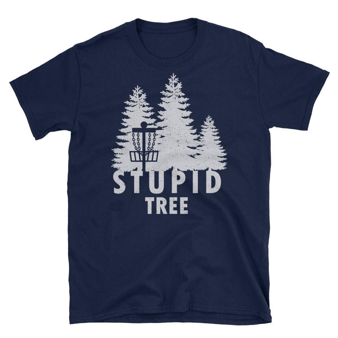 Stupid Tree Shirt Funny Vintage Disc Golf Tee - Allhap
