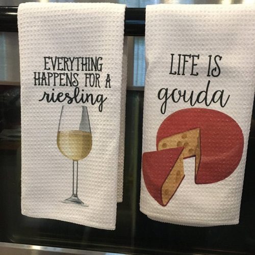 Cheese Decor – Funny Kitchen Towels – Cheese Towels – Cheesy Puns – Kitchen Decor – Gift for Cook photo review