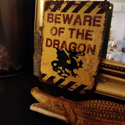 Beware of the Dragon | Fun Gift Metal Sign photo review