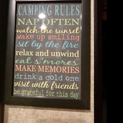 Camping Rules Print - Vintage Camping Sign photo review