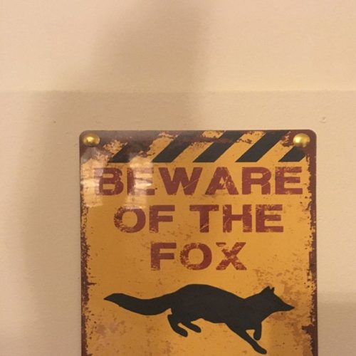 Beware of the Fox | Foxy Lady Metal Sign | Vintage Effect photo review