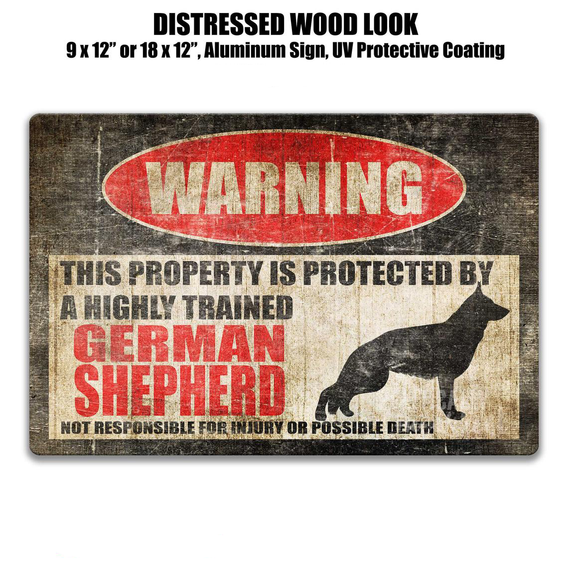 German Shepherd Dog Sign No Trespassing Sign Funny Metal Sign Dog Warning  Beware Dog Sign Warning Sign GSD Beware of Dog Sign Yard Sign PIS3 - Allhap