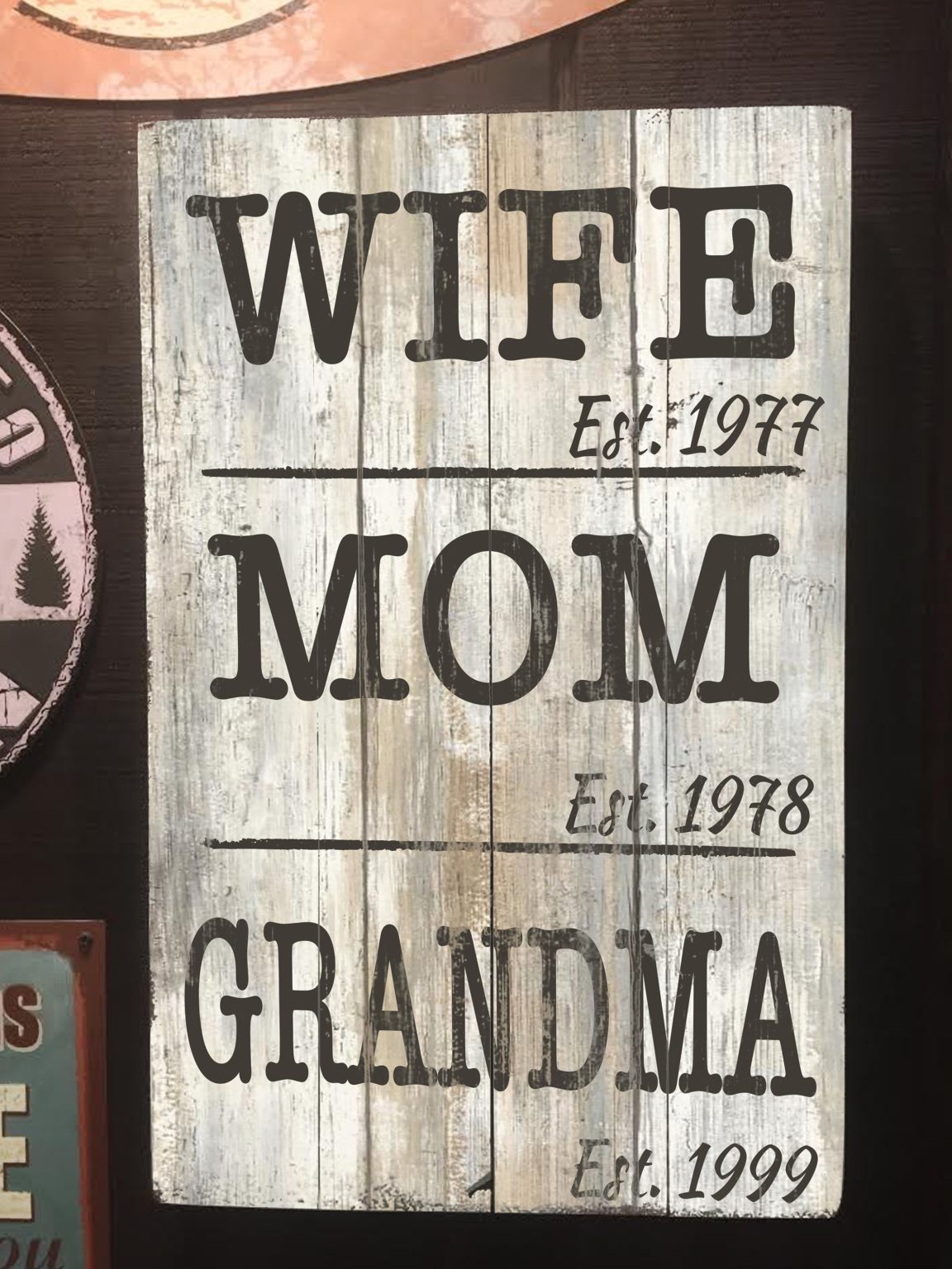 Wife - Mom - Grandma - Custom Sign - Allhap