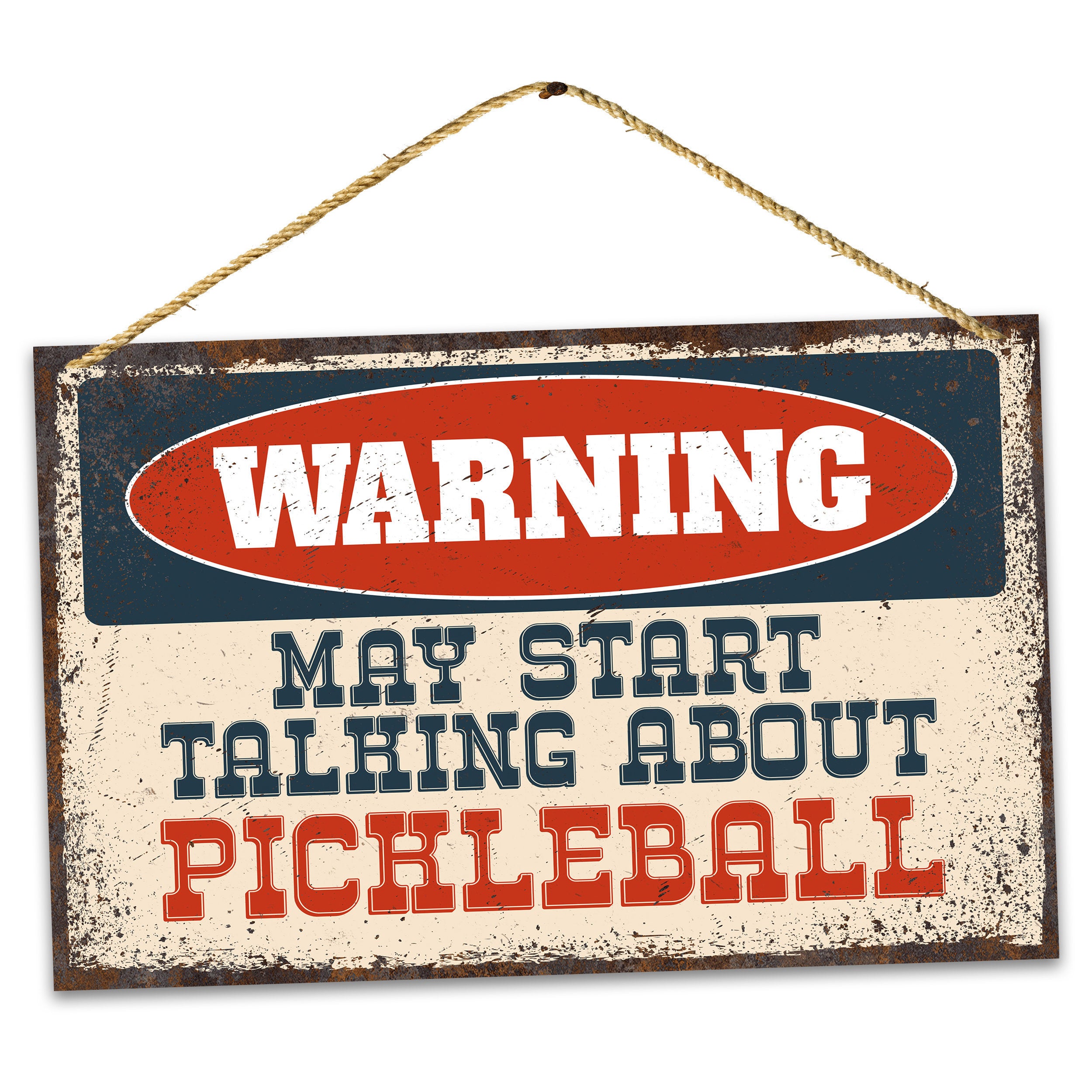 Funny Warning Pickleball Metal Sign - Allhap