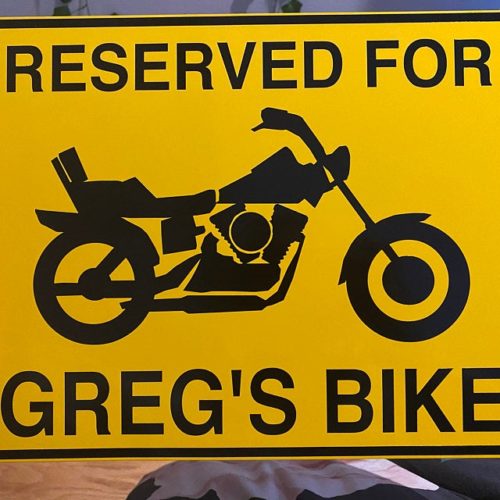 Personalized Motorcycle sign photo review