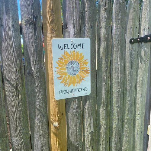Welcome Sunflower | Yellow Metal Sign photo review