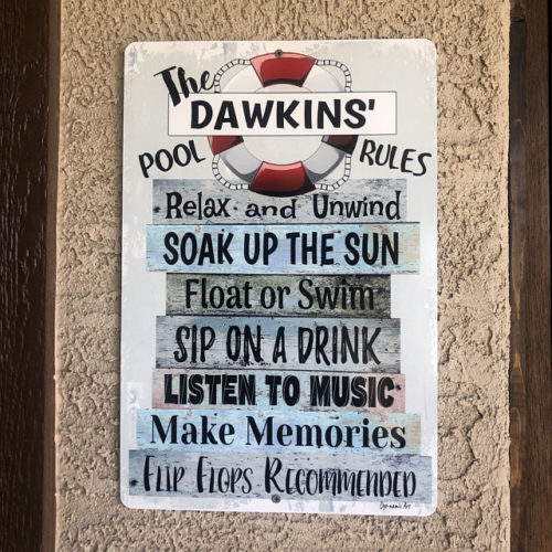 Personalized Pool Rules | Custom Metal Sign photo review