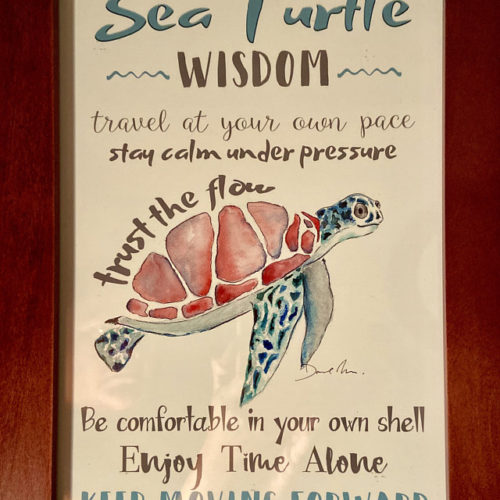 Sea Turtle Wisdom Metal Sign | Inspirational Sign photo review