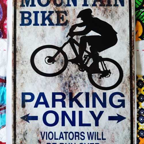 Mountain Bike Parking Sign | Mountain Biker Gift photo review