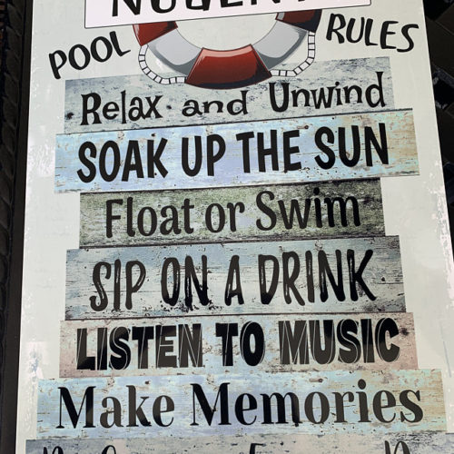 Personalized Pool Rules | Custom Metal Sign photo review