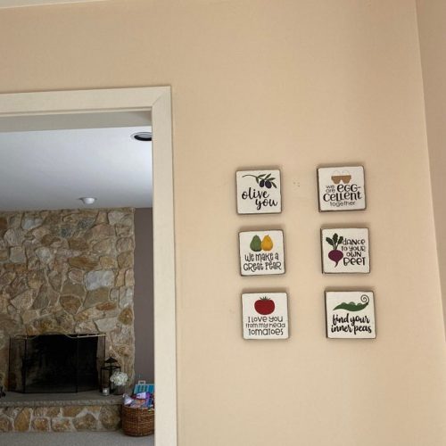 Farmhouse kitchen decor | Mini Wood Sign 5.5" x 5.5" | Funny Vegetable Sayings photo review