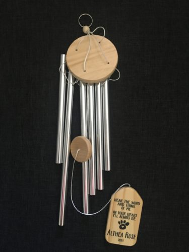 Always In Your Heart Wind Chime, Personalized Wind Chime, Remembrance Wind Chime, Pet Memorial Wind Chime, Bereavement Gift, In Memory photo review